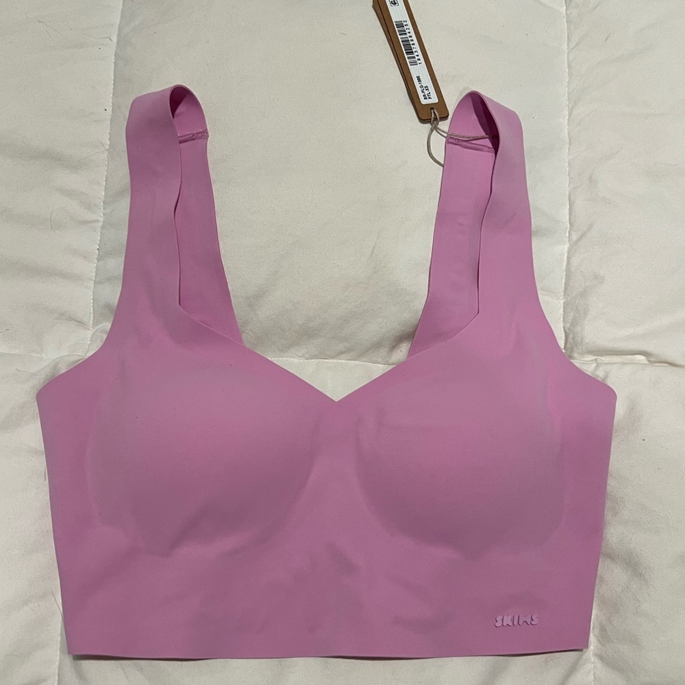 SKIMS NAKED PLUNGE LONGLINE BRALETTE PETAL XS - Picture 4 of 6